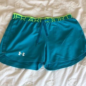Under armor teal shorts